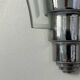 Art Deco modernist wall lamp, chrome and sandblasted glass, France 1930