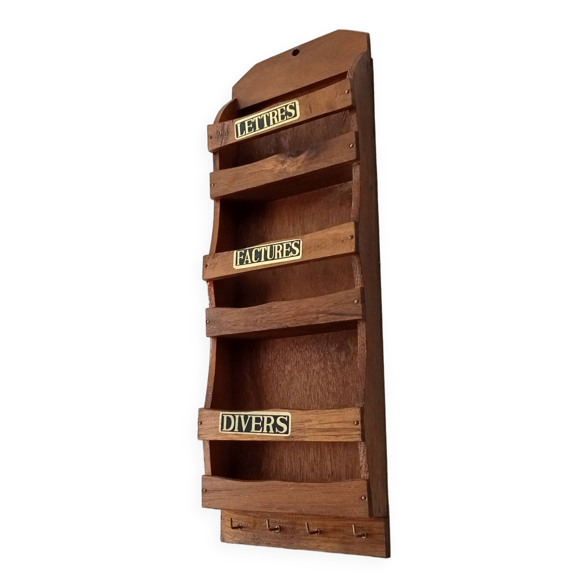 Wall mail holder key holder vintage 60s