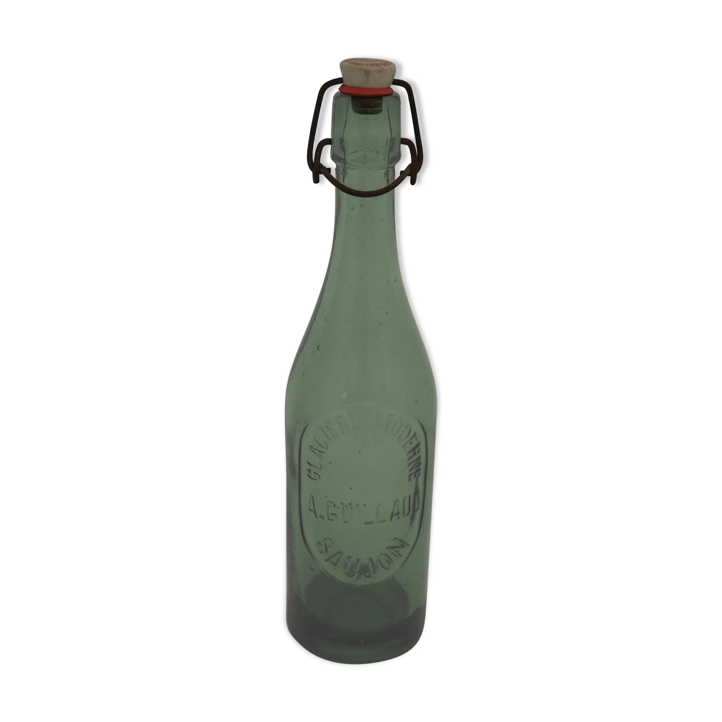 Bouteille en verre « glacière moderne A. Guillaud - saujon »