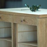 Double oak curtain filing cabinet