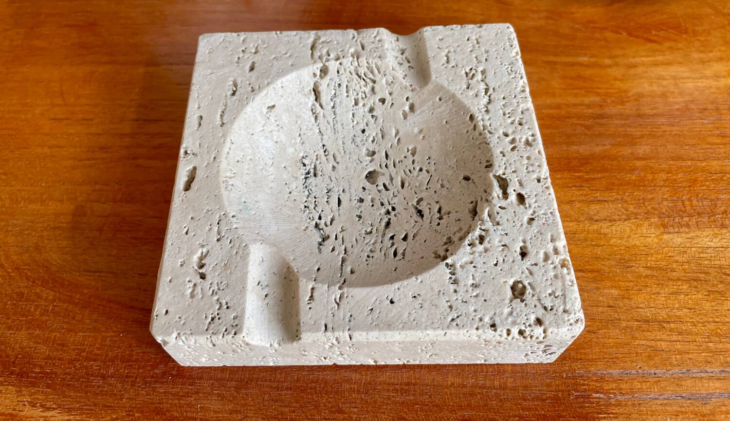 Vintage travertine ashtray