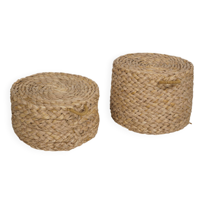 Tabourets gigognes design des années 1970 Tabourets tissés