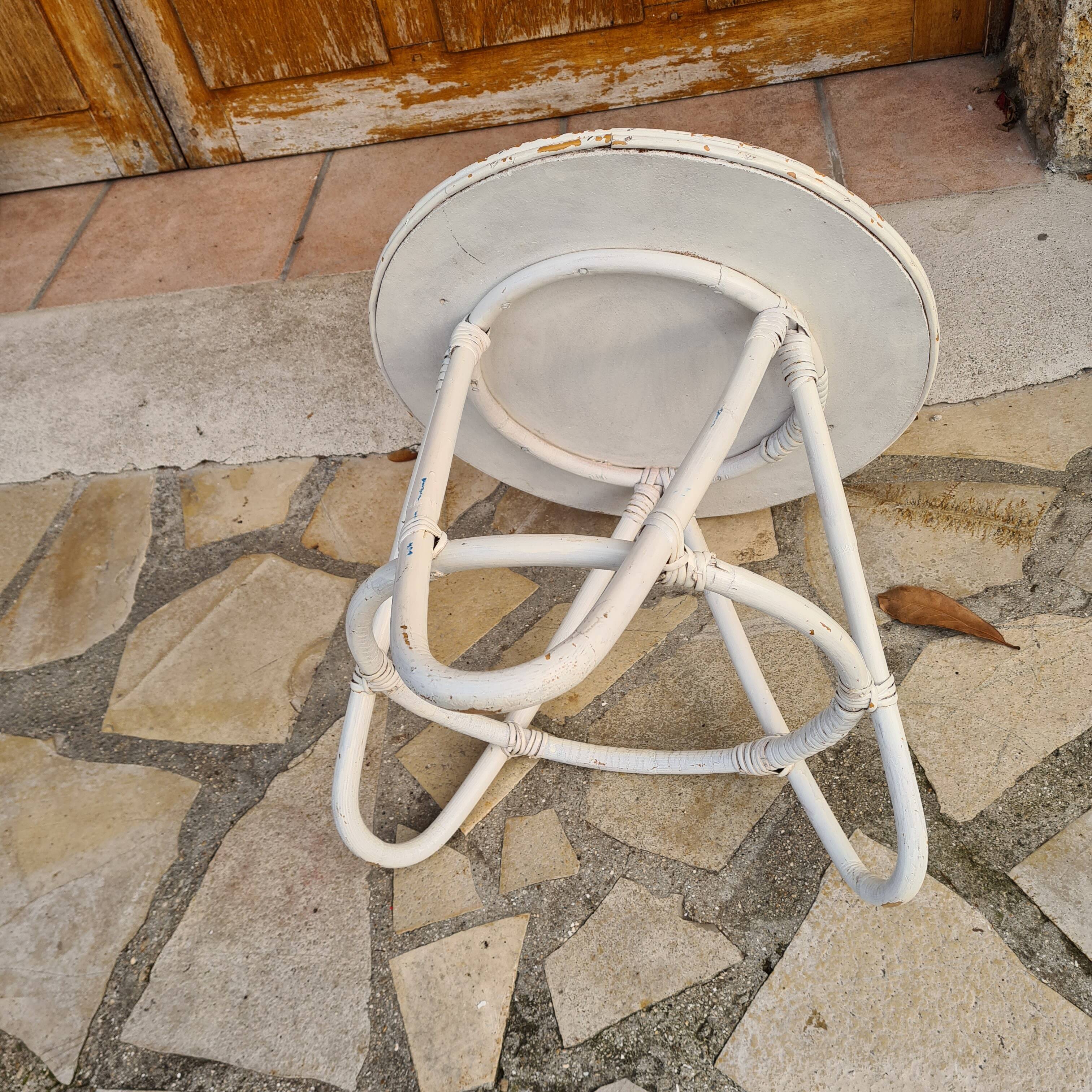 Vintage rattan coffee table
