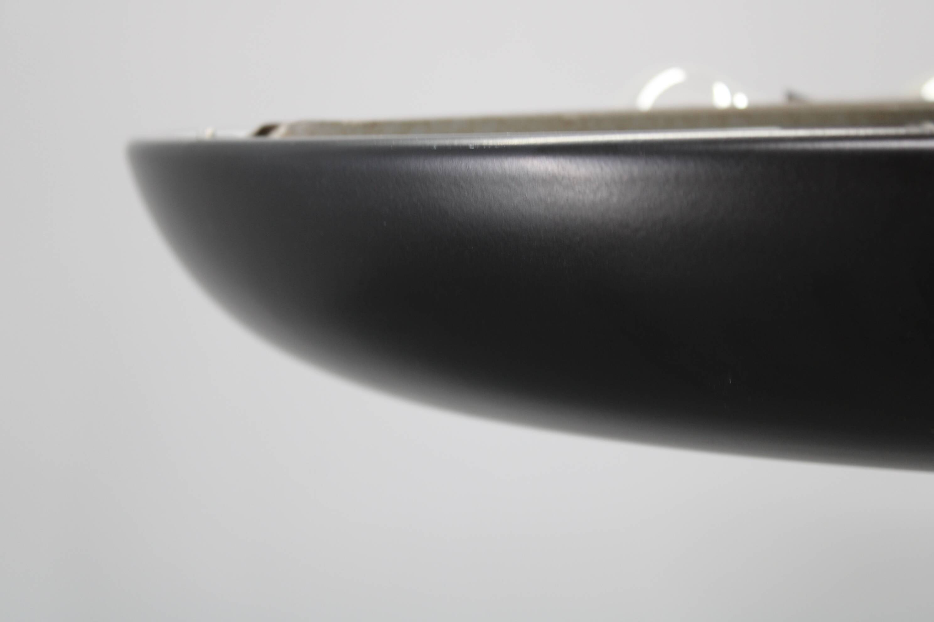 1940s Josef Hůrka for Napako Bauhaus UFO pendant light, metal & glass, restored