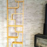 Bent plywood wall, bookcase, flowerbed, Volak by Holesov, 1960s Czechoslovakia