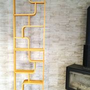 Bent plywood wall, bookcase, flowerbed, Volak by Holesov, 1960s Czechoslovakia