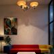 Bauhaus Chandelier in Chrome-Plated Steel and Opaline Glass, Czech, 1930s