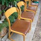 Series of four baumann sleigh chairs