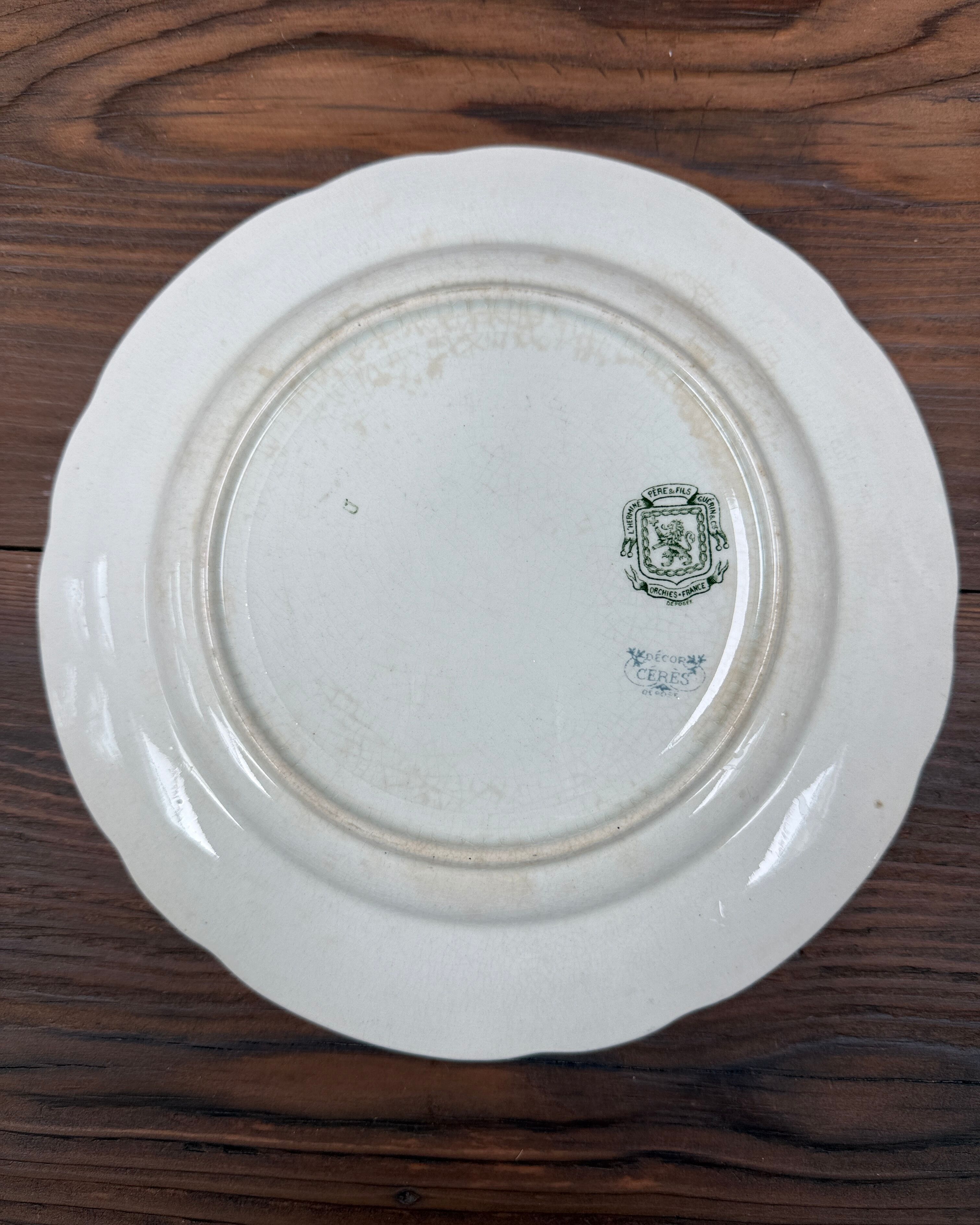 Flat plates ironstone Orchies Cérès