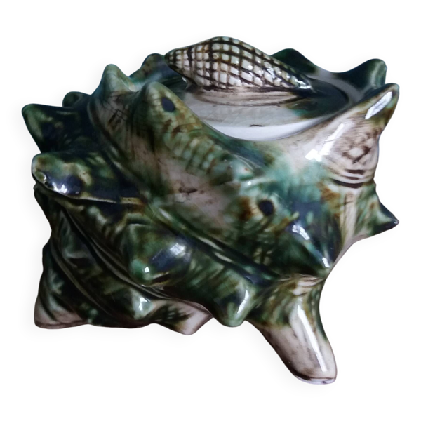 Sucrier zoomorphe coquillage en barbotine
