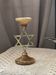 Brass and onyx candlestick
