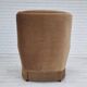 1960s, Danish high back armchair, original upholstery, green velour