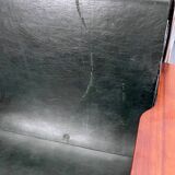 Fauteuil lounge vintage italien chrome et cuir des années 60