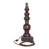 Turned wooden lamp base H44cm