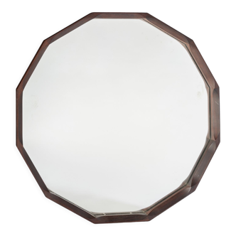 Miroir en bois octogonal de dino cavalli