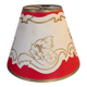 Red and gold conical lampshade