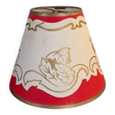 Red and gold conical lampshade