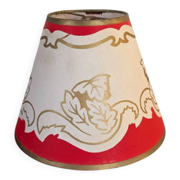Red and gold conical lampshade