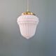Art Deco suspension in pressed white glass, 1920s-30s.