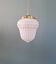Art Deco suspension in pressed white glass, 1920s-30s.