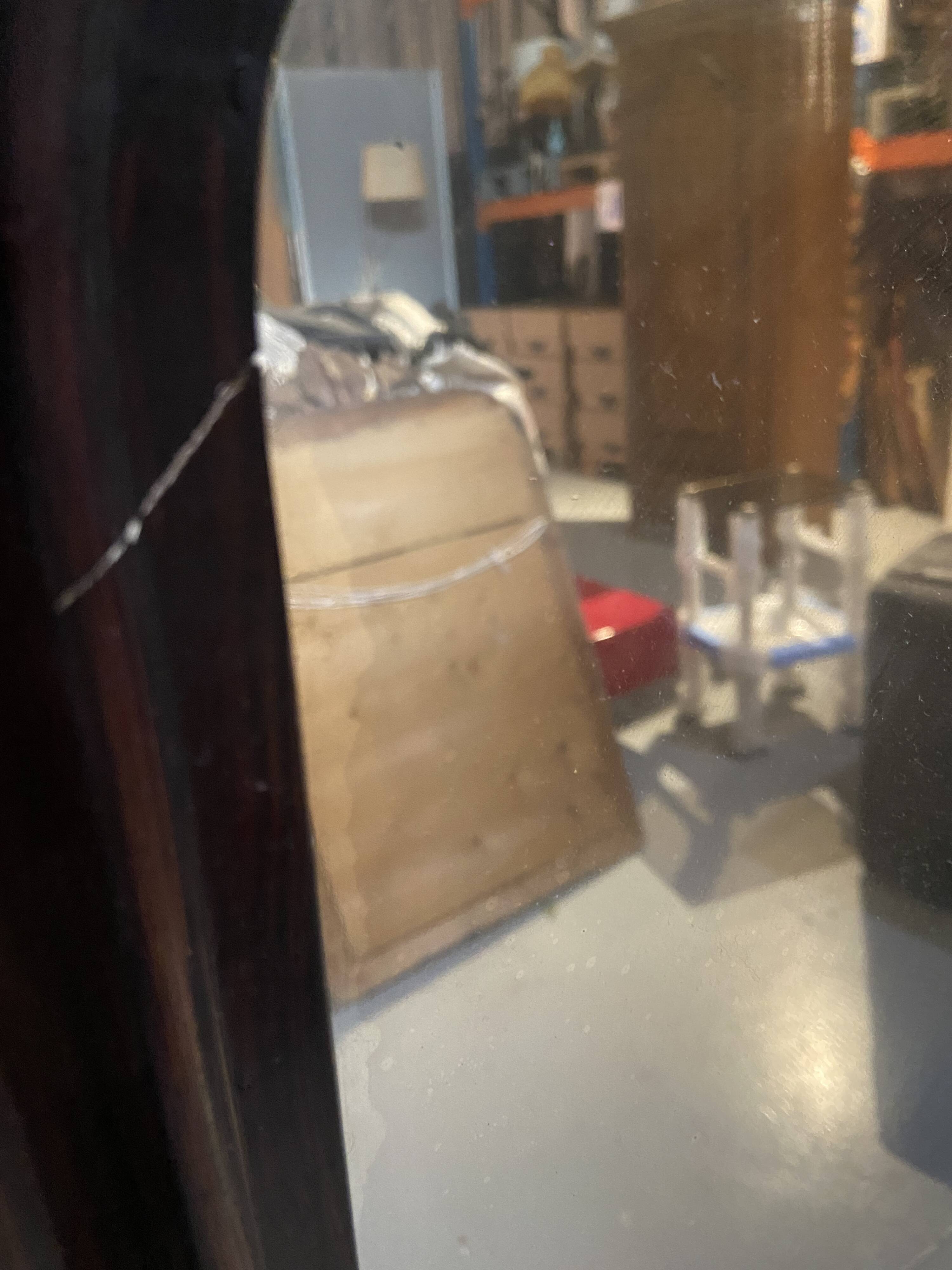 Mirror with wooden frame