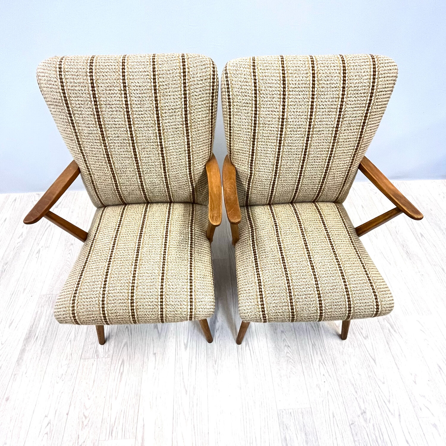 A pair vintage Cocktail chairs with stripes