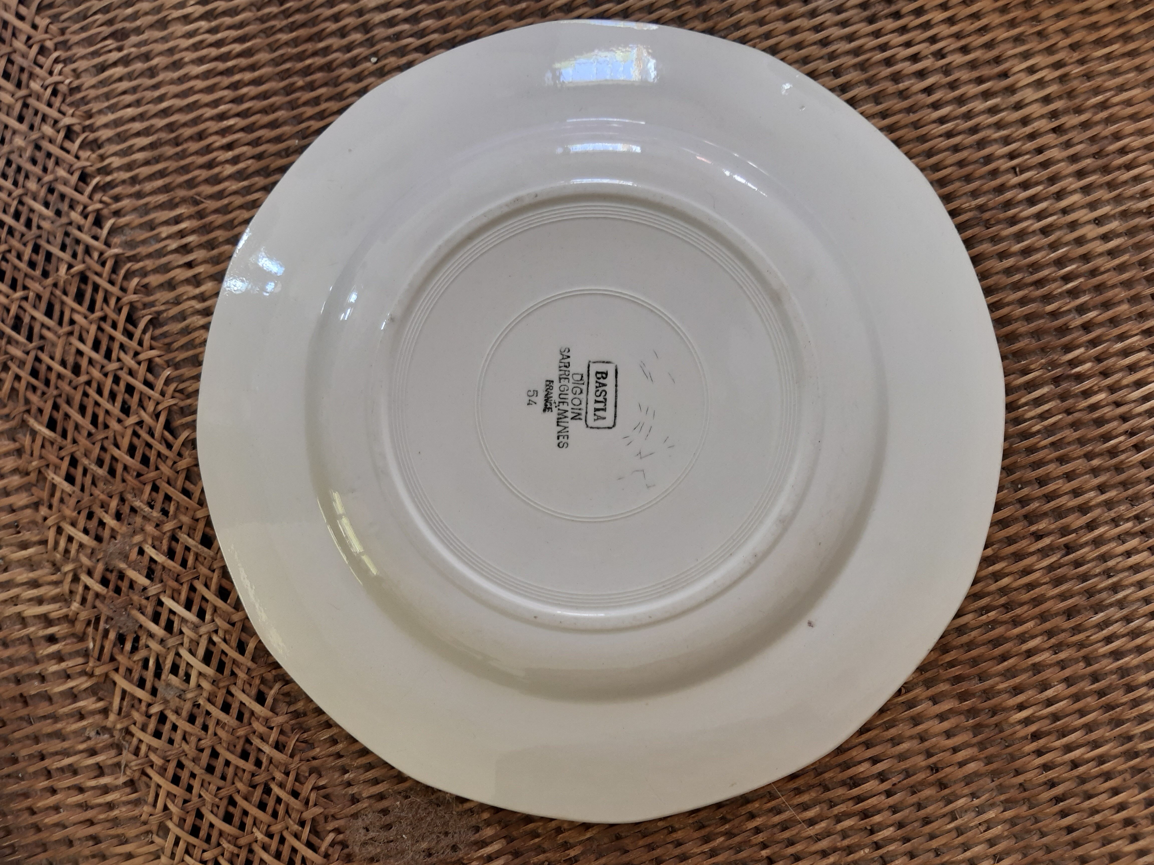 Dishes Bastia Digoin Sarreguemines