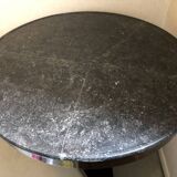 Large mahogany and marble empire pedestal table
