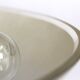 Brass and Curved Glass Ceiling Light from ESC Zukov, 1940s