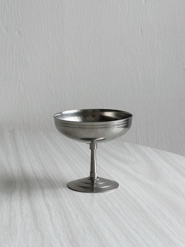 6 coupelles sur pied en inox MAT style Letang Remy