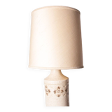 Danish table lamp in beige enamelled stoneware by Bitossi for Bergboms 1960.