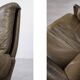 Vintage Mid-Century German Modern Leather Lounge Swivel Chair, 1960s