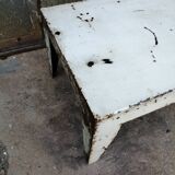 White metal industrial coffee table