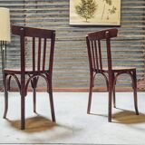 Pair of Baumann bistro chairs. Distribution Henri Julien Oblinghem