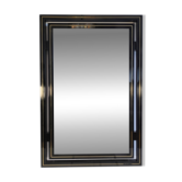 Miroir design Pierre Vandel Paris – Années 80 – Noir laqué