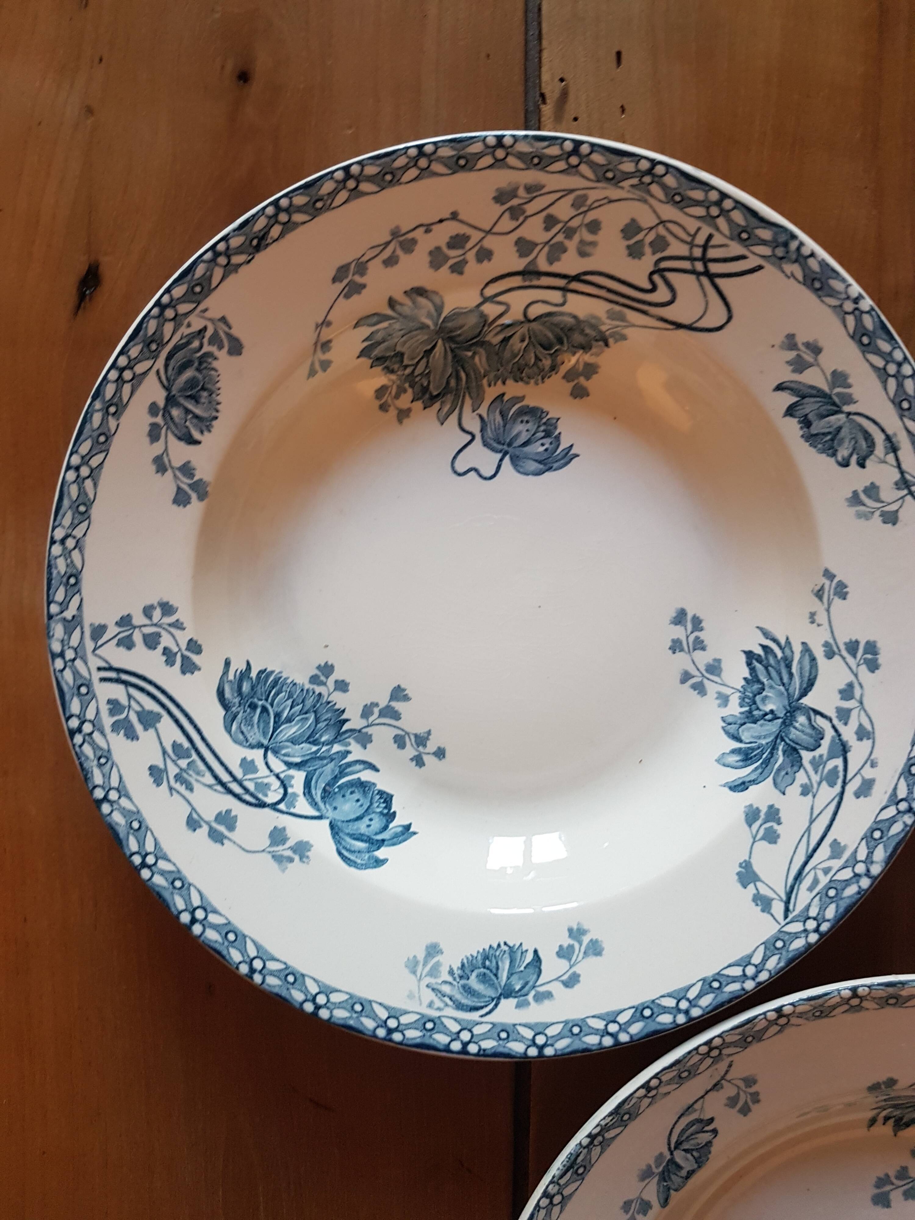 5 hollow plates Sarreguemines