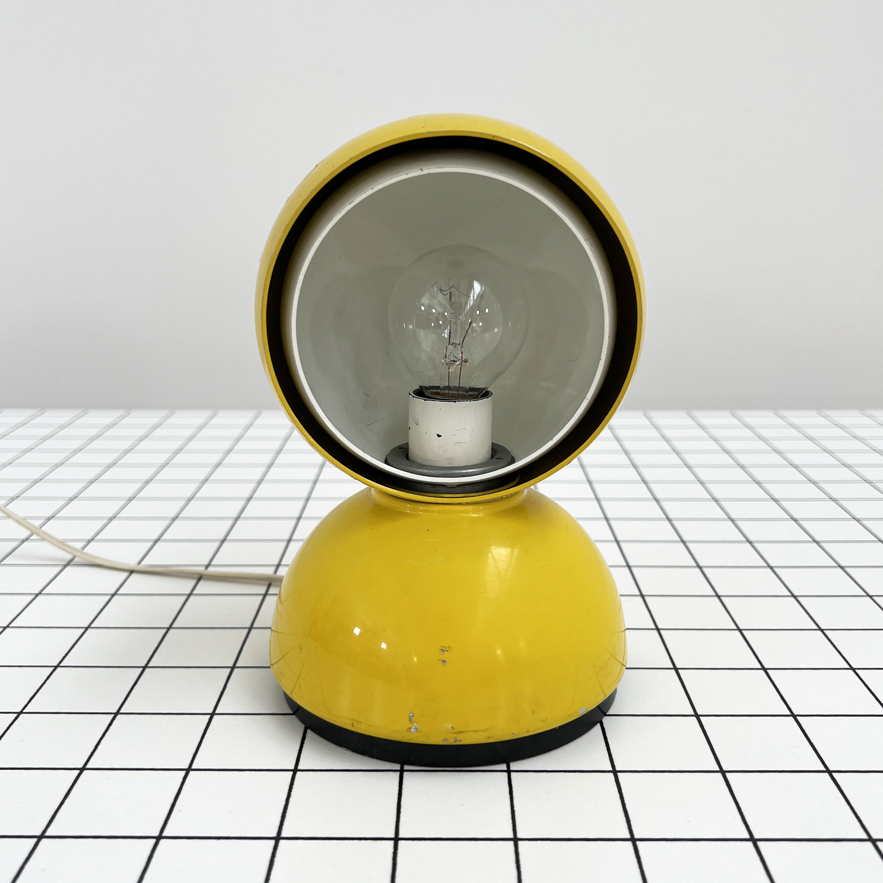 Yellow eclisse lamp by Vico Magistretti for Artemide, 1960