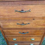 Old oak workshop furniture with drawers