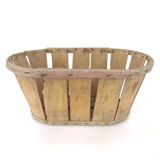 Old brocante wooden grape basket