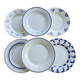 6 mismatched vintage dessert plates in white and blue porcelain – Lo