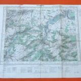 Carte géographique de 1953 (Type1922) Etampes (Essonne) dessinée et publiée par l' Institut Géog