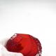 Mandruzzato Murano Vase Sommerso Red Textured Labelled 70s Design