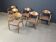 Vintage spanish wooden  armchairs, 1990s set of 6
