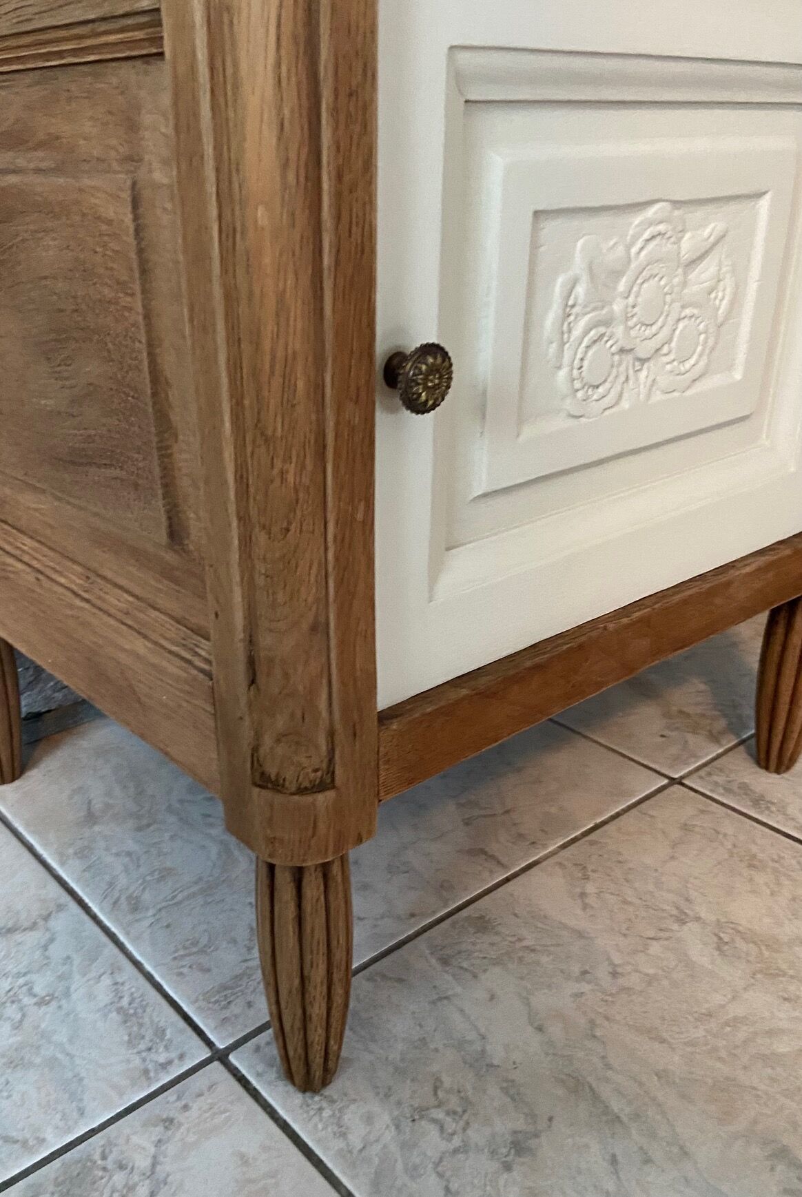 Art Deco bedside, grey marble