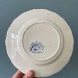 Set of 5 plates Terre de Fer "Spring Service" XIXth