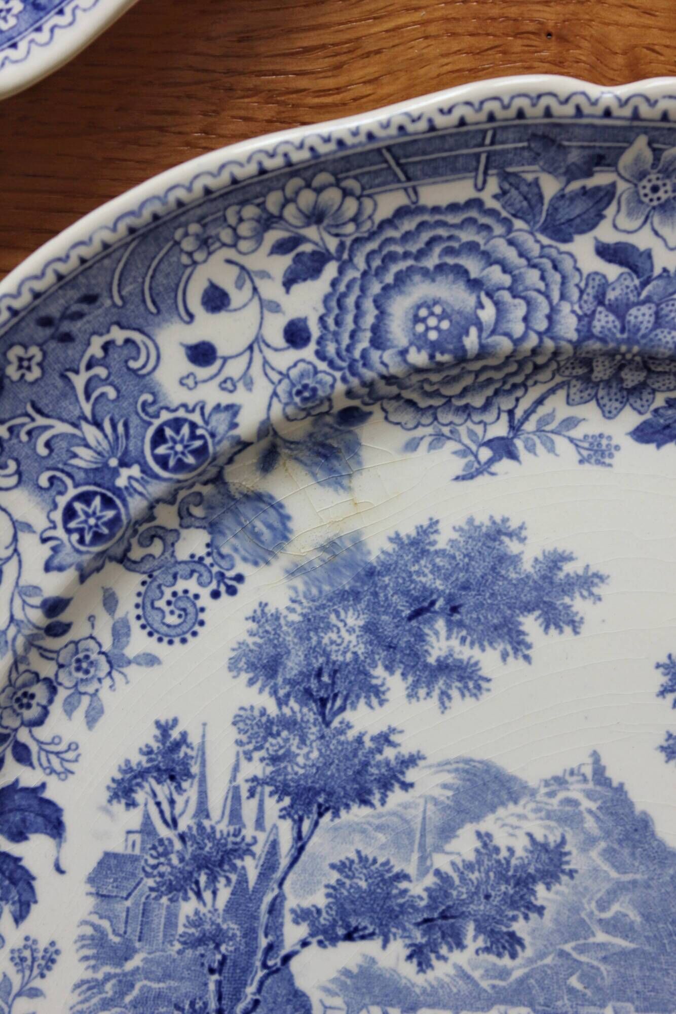 8 flat plates in earthenware "Burgenland" Villeroy and vintage Boch