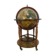 Globe bar wooden world, wheeled world
