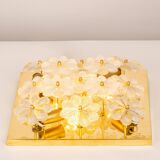 Magnificent small wall lamp/ceiling fixture in glass in the shape of a flower E. Palme, Germany.