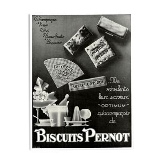 Affiche vintage années 30 Biscuits Pernot