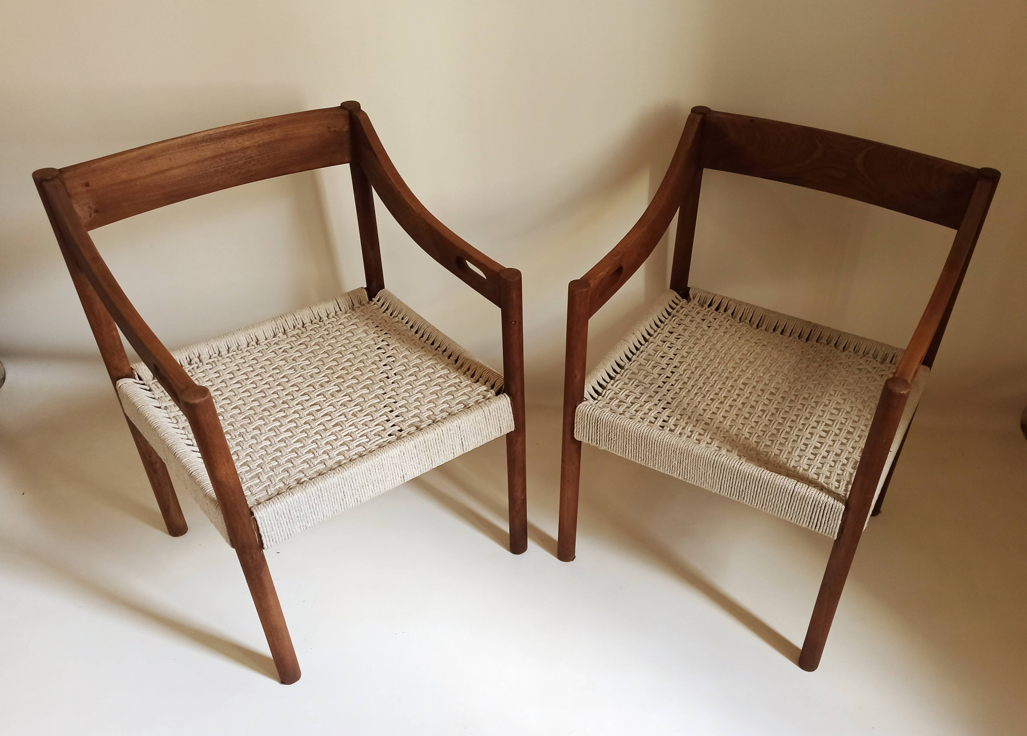 Pair of scandinavian armchairs 50s